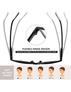 Gafas de Lectura Przene 4 Paquetes Anti Luz Azul 2.25x 2