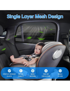 Sombrillas para Ventanas de Auto ZATOOTO 2 Piezas Transpirables 2