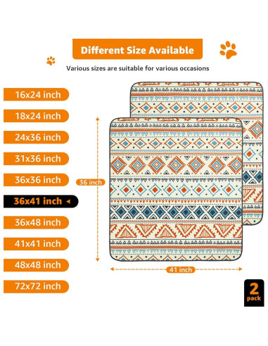 Almohadillas Lavables LOOBANI para Perros 91.44x104.14cm - Paquete de 2