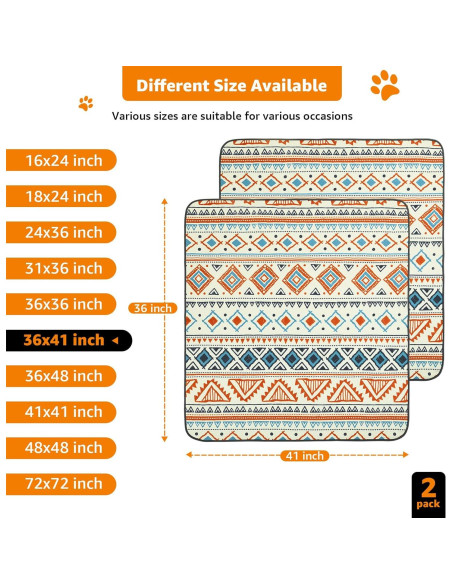 Almohadillas Lavables LOOBANI para Perros 91.44x104.14cm - Paquete de 2