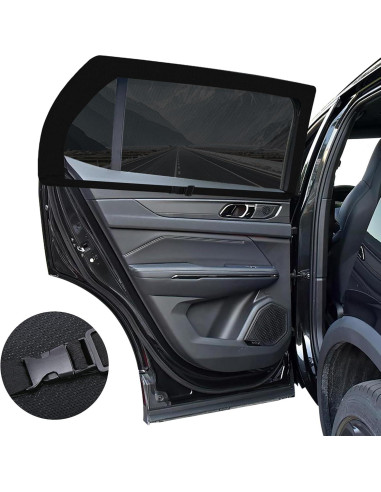 Sombrillas para Ventanas de Auto ZATOOTO 2 Piezas Transpirables