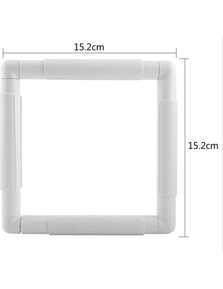 Aro de Bordado Cuadrado 15.2cm Metuynm - Plástico Durable