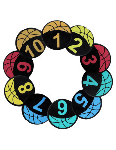 10 PCS Marcadores de Piso de Baloncesto CDOKY Antideslizantes