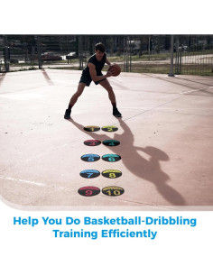 10 PCS Marcadores de Piso de Baloncesto CDOKY Antideslizantes 2