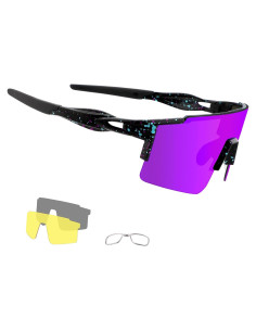 Gafas de sol OULAIQI polarizadas 3 lentes para ciclismo