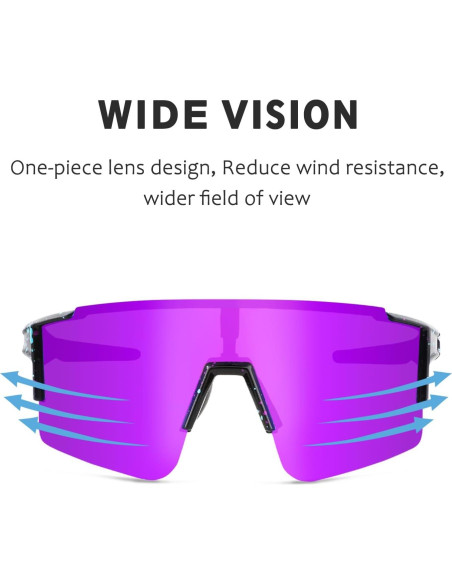 Gafas de sol OULAIQI polarizadas 3 lentes para ciclismo