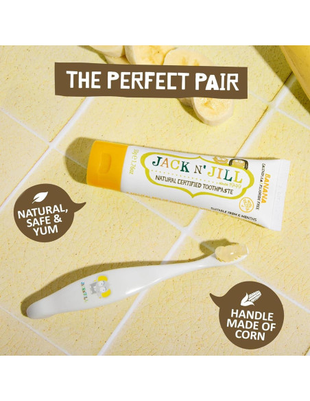 Combo Pasta de Dientes y Cepillo Jack N' Jill - Plátano