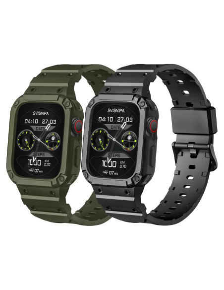 Banda con Estuche GZ GZHISY para Apple Watch 38-41mm 2 Pack