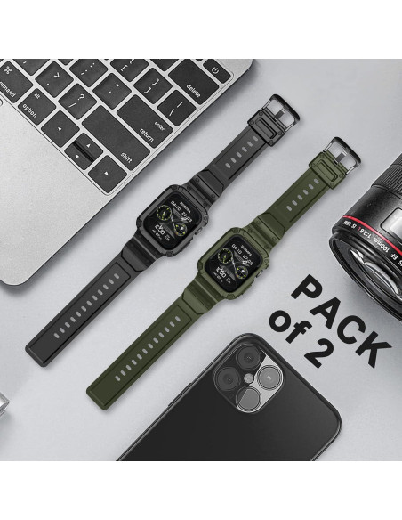 Banda con Estuche GZ GZHISY para Apple Watch 38-41mm 2 Pack