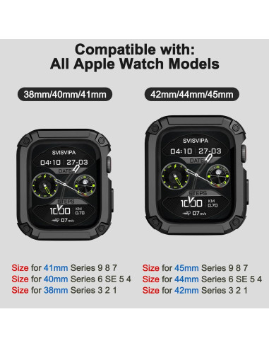 Banda con Estuche GZ GZHISY para Apple Watch 38-41mm 2 Pack