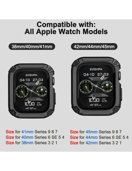 Banda con Estuche GZ GZHISY para Apple Watch 38-41mm 2 Pack