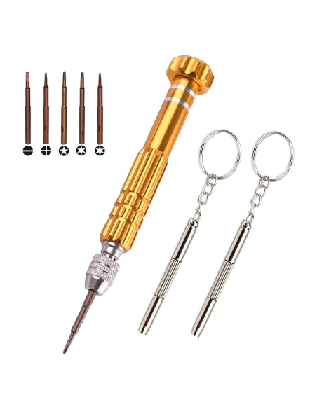 Destornillador Mini 5 en 1 ESINAM para Gafas y Electrónicos