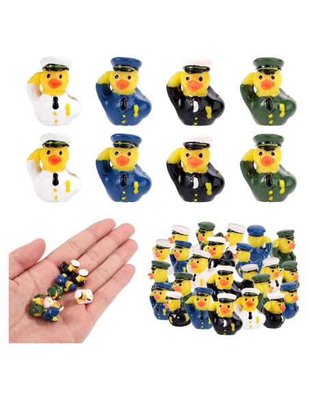 40 Mini Patos de Resina Lyreh para Decoración Jardín Fiesta