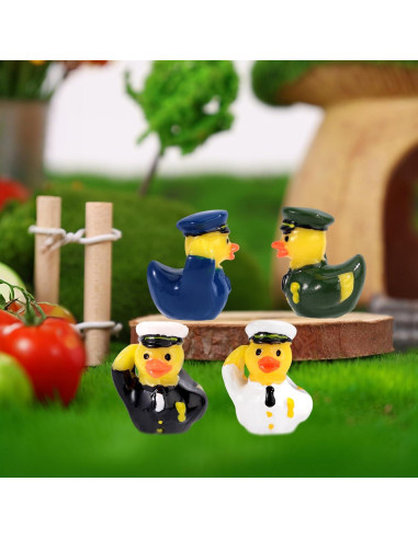 40 Mini Patos de Resina Lyreh para Decoración Jardín Fiesta
