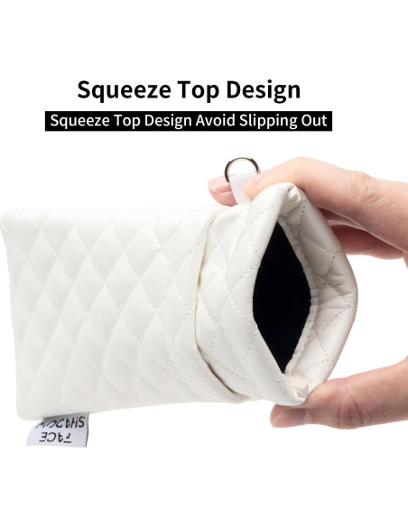 Estuche para Gafas Doble Cristal PU Blanco con Paño