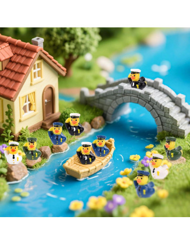 40 Mini Patos de Resina Lyreh para Decoración Jardín Fiesta