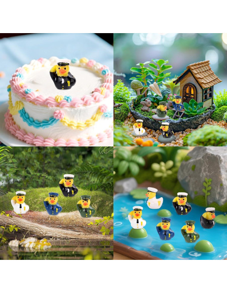 40 Mini Patos de Resina Lyreh para Decoración Jardín Fiesta