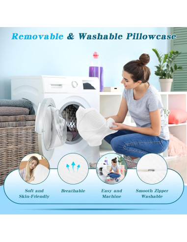 Almohada Ergonómica EliteGuard con Agujero para Brazo - Blanco