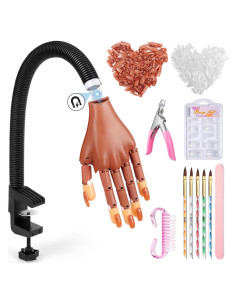 Mano de Práctica Magnética Wilfniee con 200 Consejos de Uñas