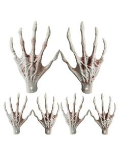 Yunsailing 3 Pares Manos de Esqueleto de Halloween Realistas