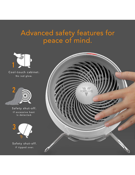 Calefactor Eléctrico Vornado Pivot Heat 1500W Blanco