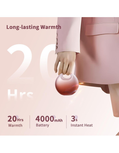 Calentador de Manos Eléctrico coldSky YL129 4000mAh Naranja