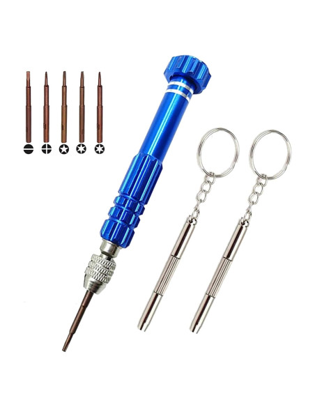 Kit de Reparación de Gafas ESINAM 5 en 1 con Destornillador Mini