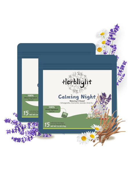 Té Herbal para Dormir HerbLight - 2 Paquetes de 15 Bolsitas