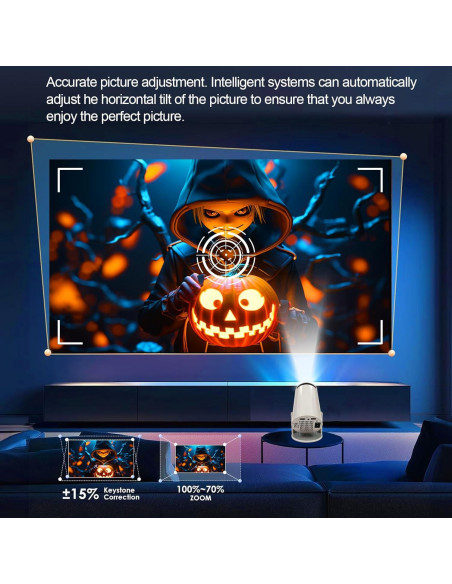 Proyector Mini Yleegs X8 con WiFi y Bluetooth, HD 1080P