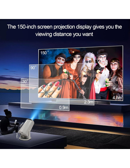 Proyector Mini Yleegs X8 con WiFi y Bluetooth, HD 1080P