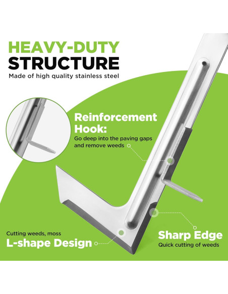 Desmalezadora de Grietas WORKPRO 30.48 cm Acero Inoxidable