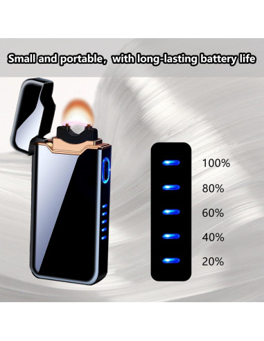 Encendedor Eléctrico a Prueba de Viento SKRFIRE Negro - Recargable USB