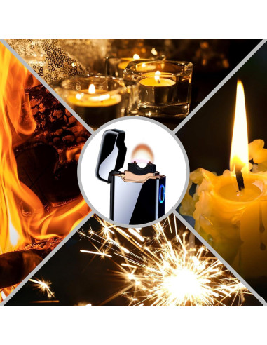 Encendedor Eléctrico a Prueba de Viento SKRFIRE Negro - Recargable USB