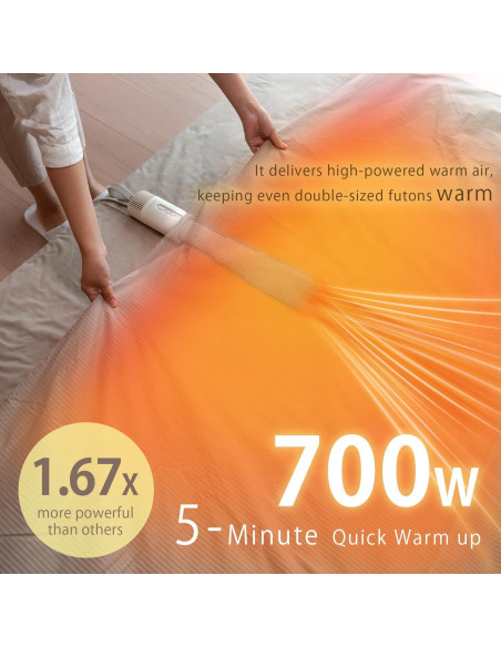 Calentador de Cama HIKALION BW107 Retráctil 700W 4 Modos