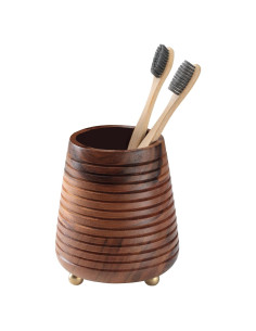 Soporte para Cepillos de Dientes Folkulture en Madera Natural