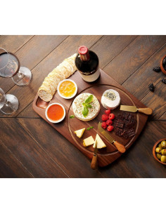 Juego de Tabla de Queso Godinger con Campana y Cuencos 2