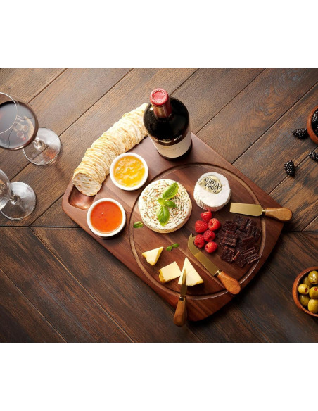 Juego de Tabla de Queso Godinger con Campana y Cuencos