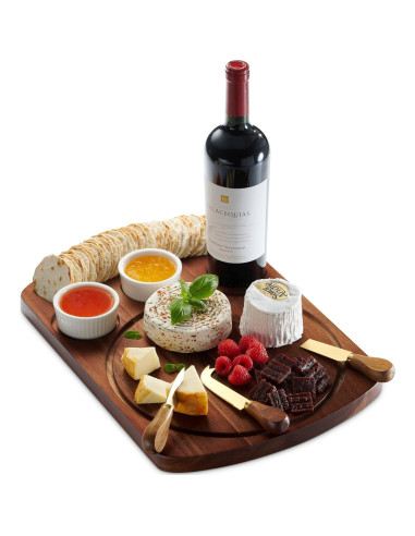 Juego de Tabla de Queso Godinger con Campana y Cuencos