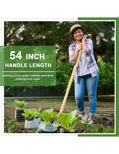 Mangos de Madera Sólida Lasnten 137 cm para Herramientas de Jardín