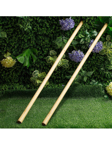 Mangos de Madera Sólida Lasnten 137 cm para Herramientas de Jardín