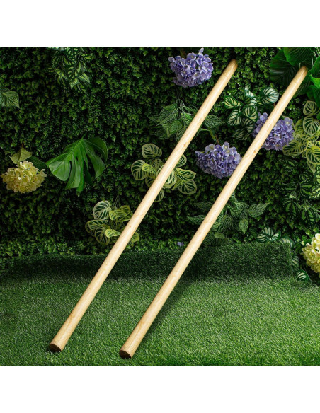 Mangos de Madera Sólida Lasnten 137 cm para Herramientas de Jardín