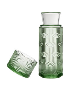 Juego de jarra y vaso de vidrio TANMESSO 640 ml Verde