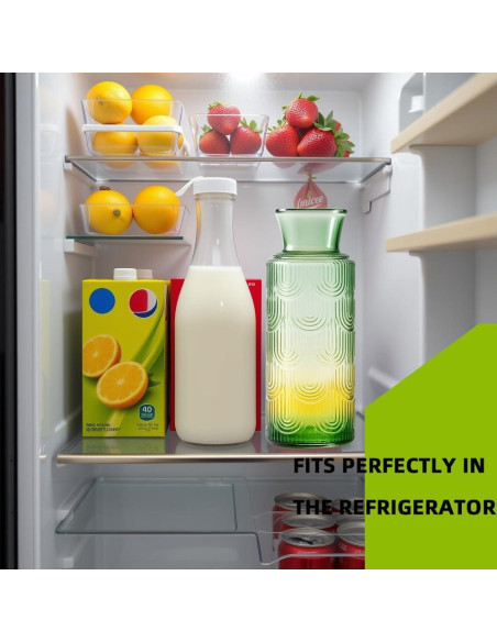 Juego de jarra y vaso de vidrio TANMESSO 640 ml Verde