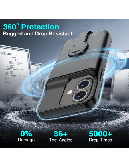 Funda de Batería BOPPS para iPhone 16 - 8500mAh, Soporte Invisible