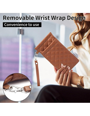 Estuche para Gafas Doble Cristal Marrón PU 180x90mm