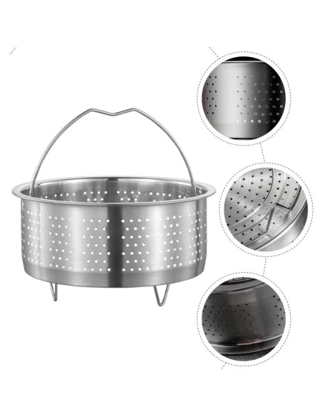 Cesta de Vapor Plegable Hemoton 20 cm Acero Inoxidable Multiusos