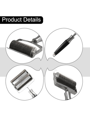 Rodillo Cortador de Fideos Acero Inoxidable PETSTIBLE 23x9 cm