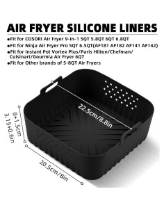 Forros de Silicona Reutilizables LYHOLKEER para Freidora 6QT 2