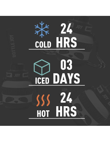 Botella de Agua Acero Inoxidable BOTTLE JOY Panda 473 ml