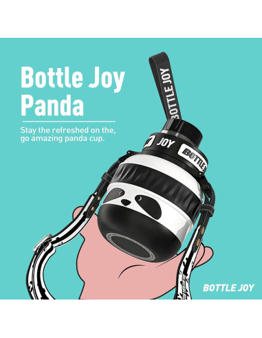Botella de Agua Acero Inoxidable BOTTLE JOY Panda 473 ml